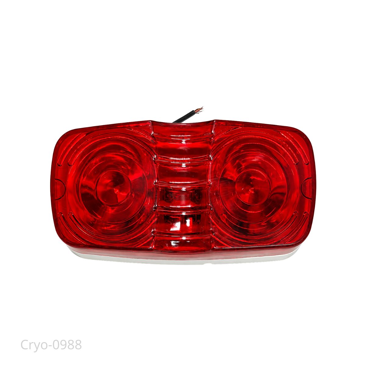 Foco lateral LED doble Optico Rojo 12/24V