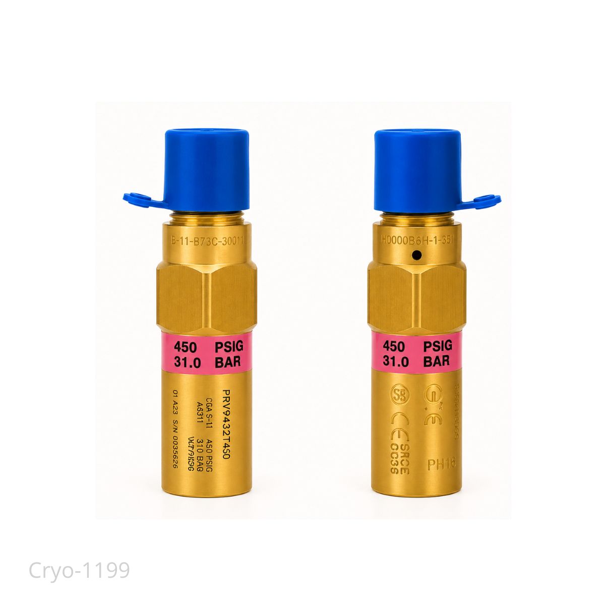 Válvula Alivio Cryo BCE 450 PSI 1/4