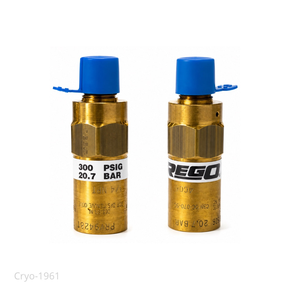 Válvula Alivio Cryo 300 PSI 1/4 HE NPT